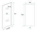 Eaucerra eco inloopdouche 1000 x 1950 x 6 mm nano helder glas/chroom