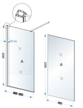 Eaueco inloopdouche 900 x 2200 x 8 mm nano helder glas/chroom