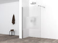 Eaucomfort inloopdouche 1100 x 2000 x 10 mm nano helder glas met melkglas middenband/chroom