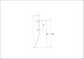 Eaualuminium afdekstrip 200cm wandprofiel eco model