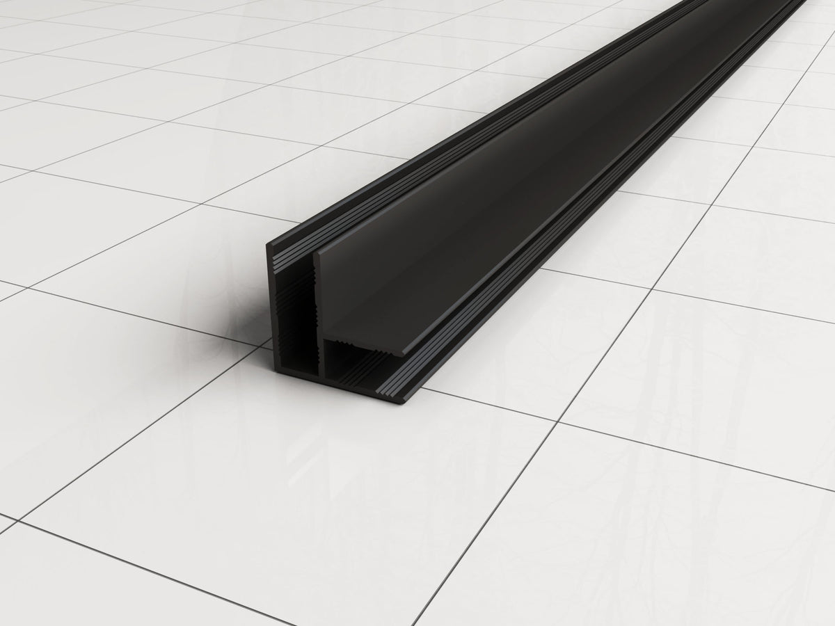 Eauslim hoekprofiel 2000 x 10 mm mat zwart