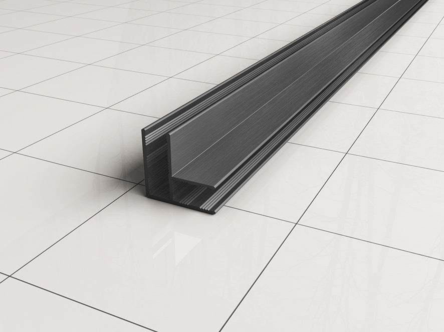 Eauslim hoekprofiel 2000 x 10 mm gunmetal