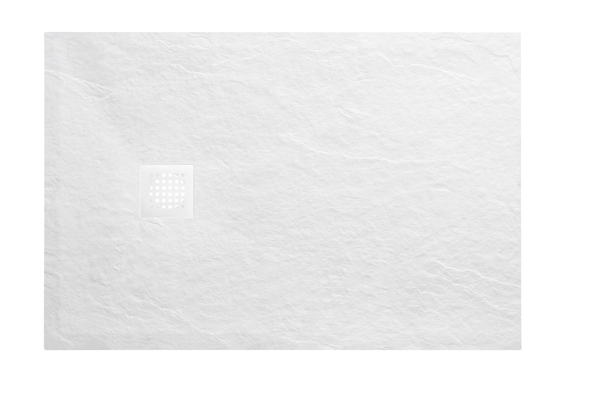 Eaustonea douchebak antislip composiet 800x900x30 mm inkortbaar mat wit