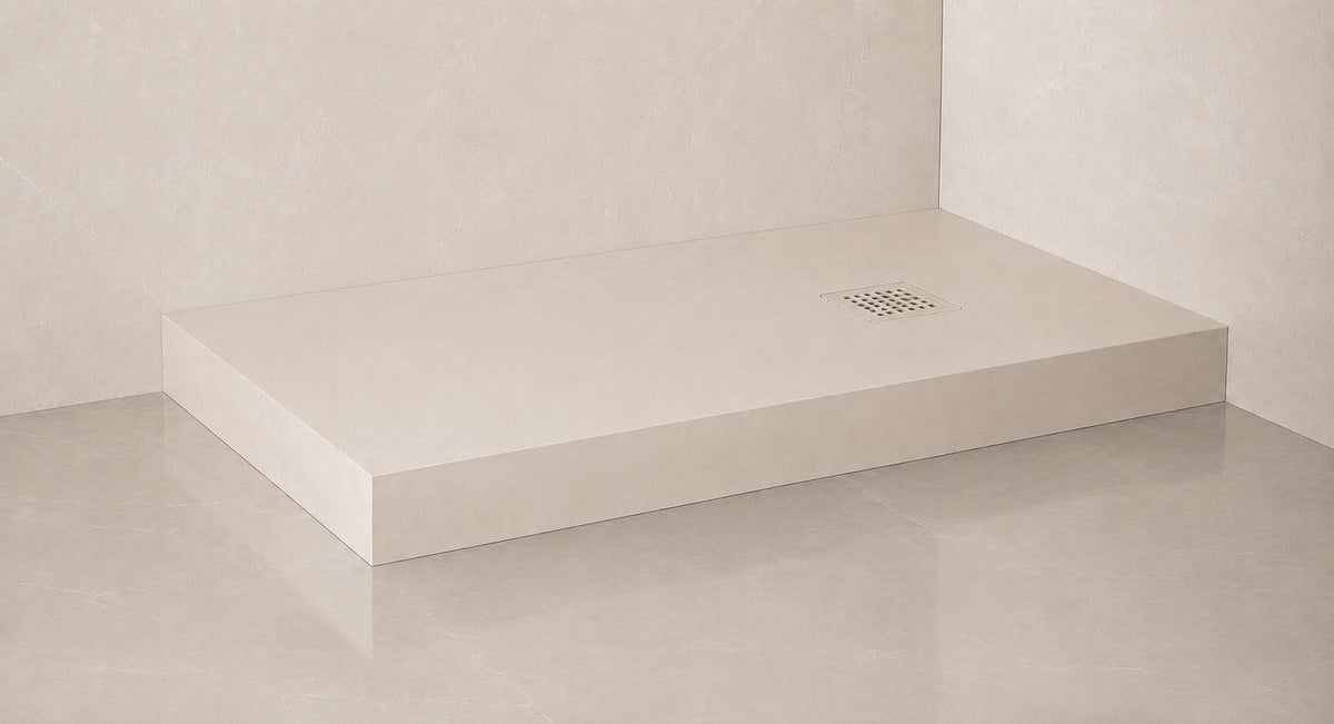 Eaustonea voorzetpaneel inkortbaar met potenset 90-80 x 140-110 cm beige