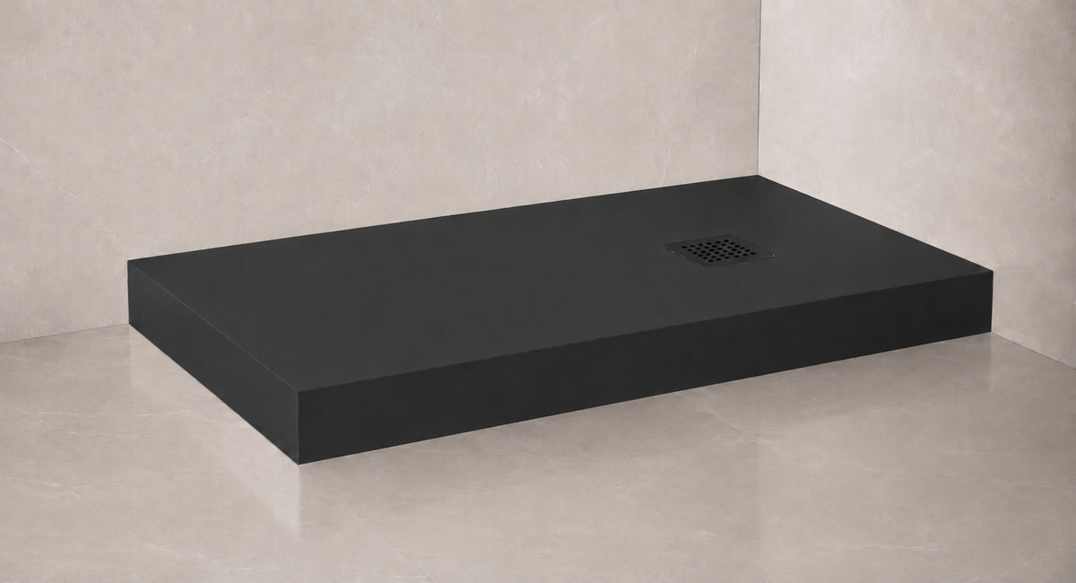 Eaustonea voorzetpaneel inkortbaar met potenset 90-80 x 100-70 cm mat zwart