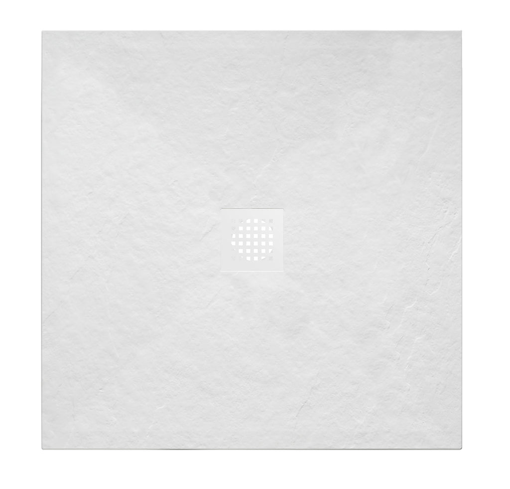 Eaustonea douchebak antislip composiet 1000 x 1000 x 30 mm inkortbaar mat wit