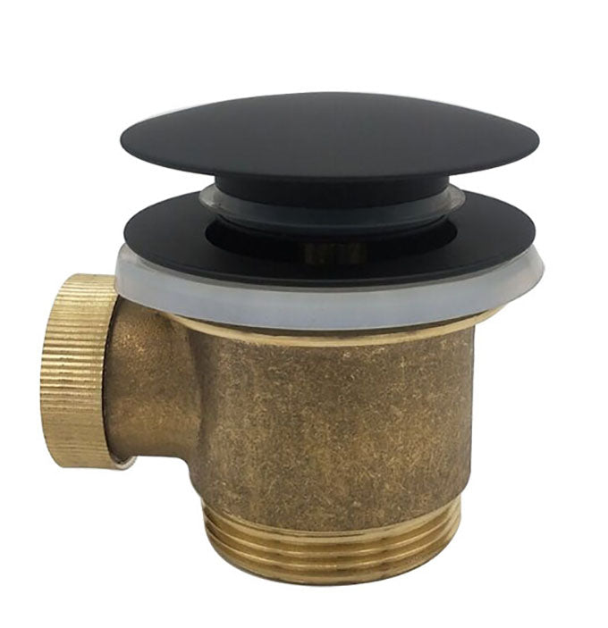 Eaucaral clickwaste afvoerplug vrijstaand bad 1 1/2" mat zwart