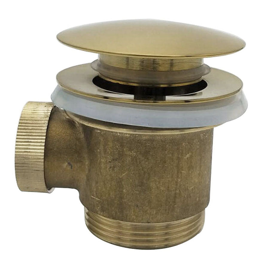 Eaucaral clickwaste afvoerplug vrijstaand bad 1 1/2" geborsteld messing pvd