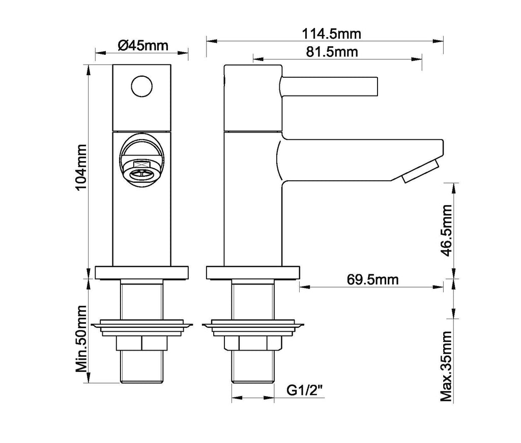 Eaucaral amador fonteinkraan kiwa 1/2'' geborsteld brons koper pvd