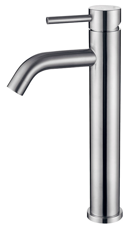 Eau304 wastafelkraan hoog met coldstart geborsteld RVS