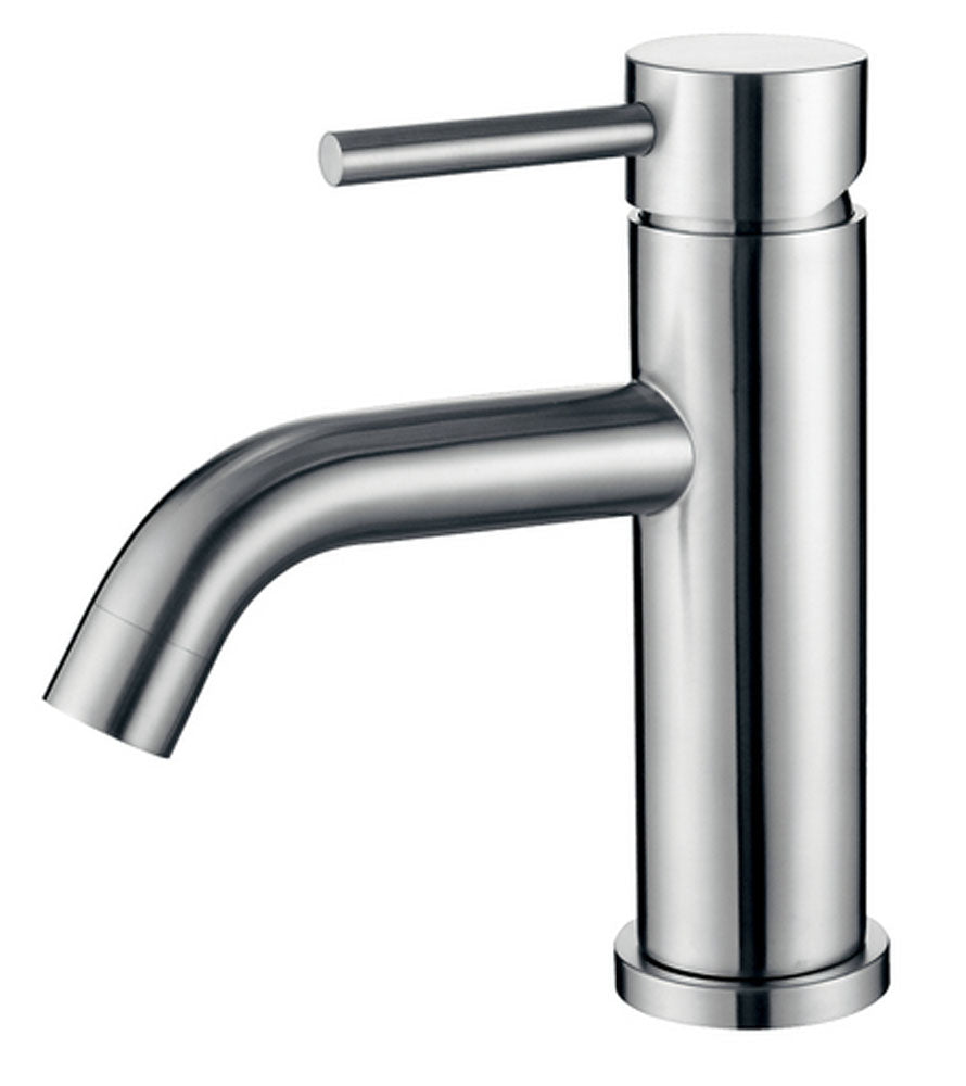 Eau304 wastafelkraan met coldstart geborsteld rvs