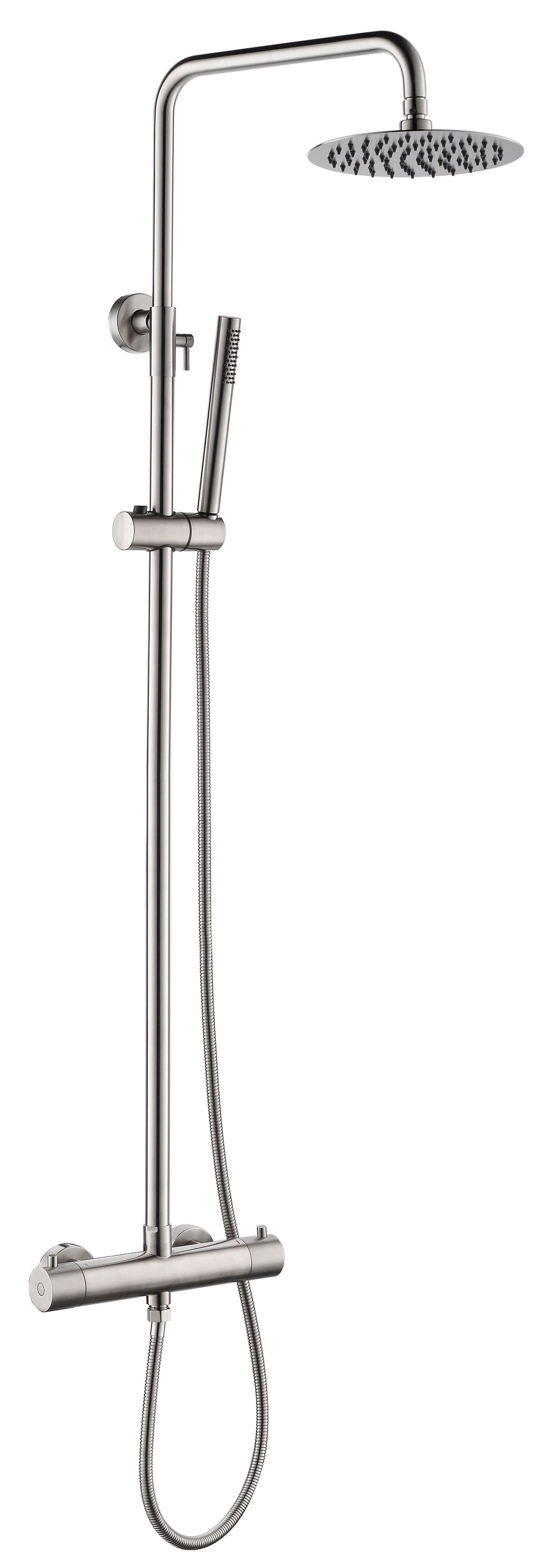 Eau304 thermostatische regendoucheset opbouw geborsteld rvs