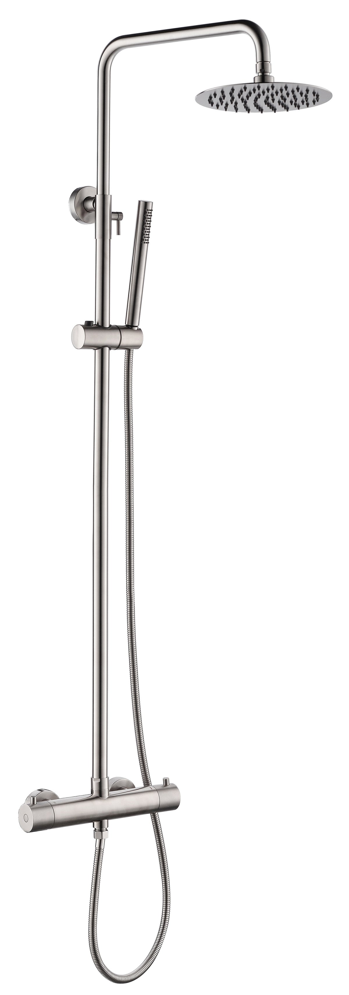 Eau304 thermostatische regendoucheset opbouw geborsteld rvs
