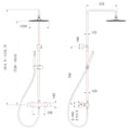 Eau304 thermostatische regendoucheset opbouw geborsteld rvs