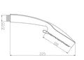 Eau304 handdouche rond 5 standen geborsteld rvs