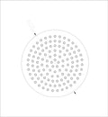 Eau304 hoofddouche rond 20 cm geborsteld rvs