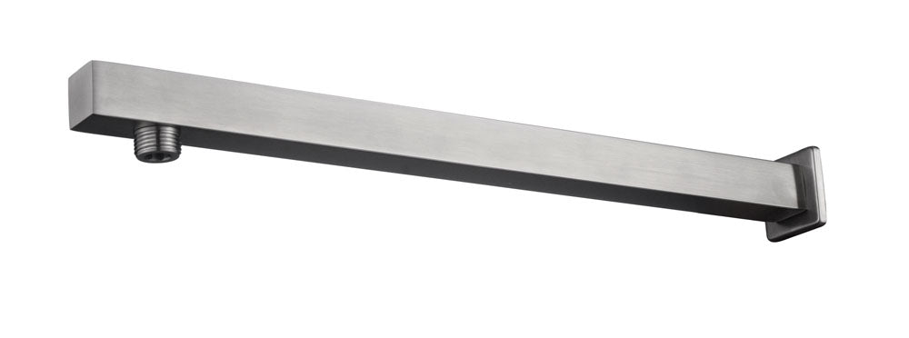 Eau304 douchearm met muurbevestiging vierkant 40 cm geborsteld rvs