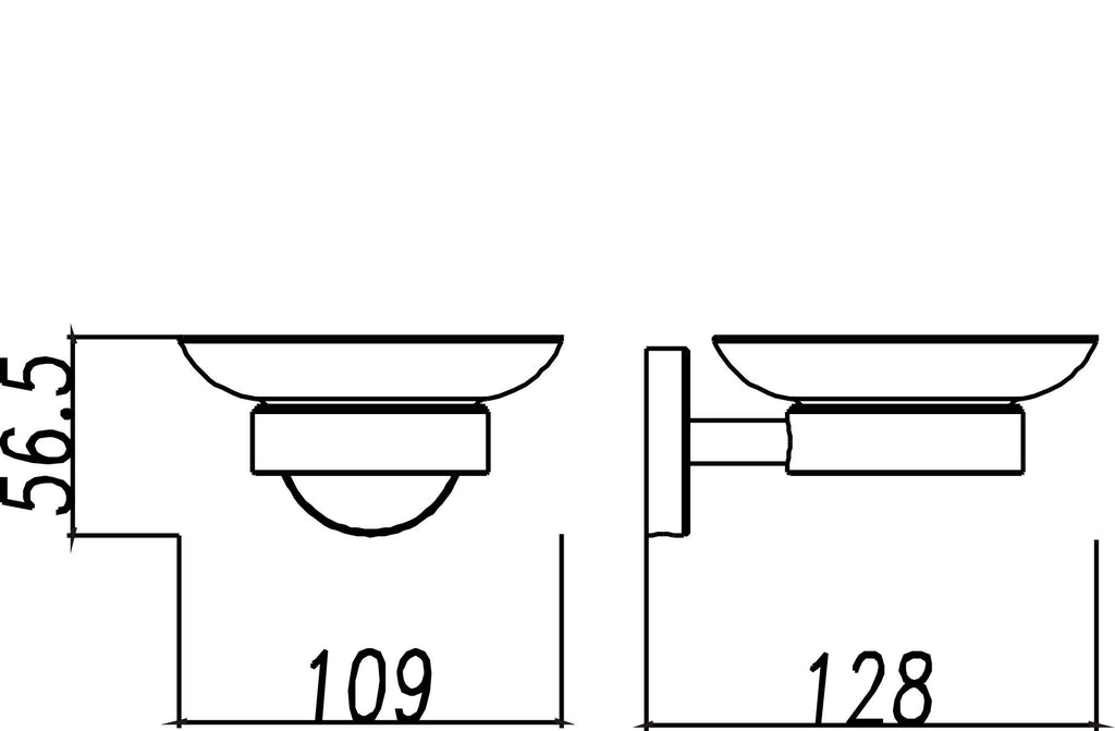 Eau304 zeepschaal rvs