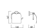 Eau304 toiletrolhouder met klep rvs