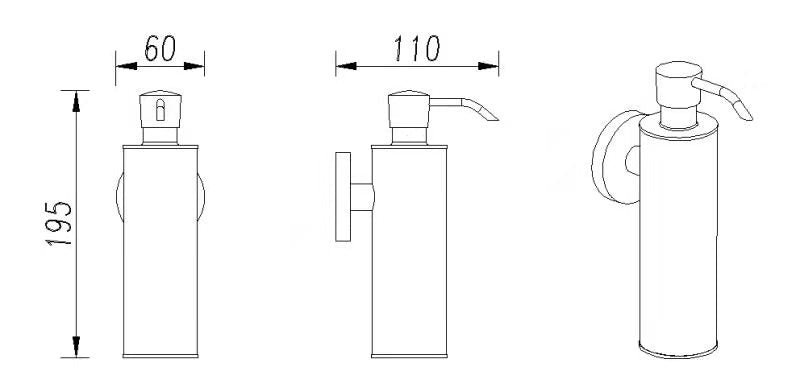 Eauluxe zeeppomp wandmodel chroom
