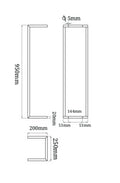Eauloft handdoekrek 95 x 25 x 20 cm rvs