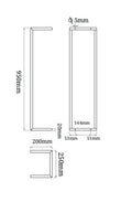 Eauloft handdoekrek 95 x 25 x 20 cm geborsteld brons koper pvd