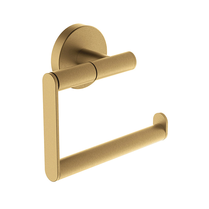 Eaualonzo toiletrolhouder zonder klep geborsteld messing pvd