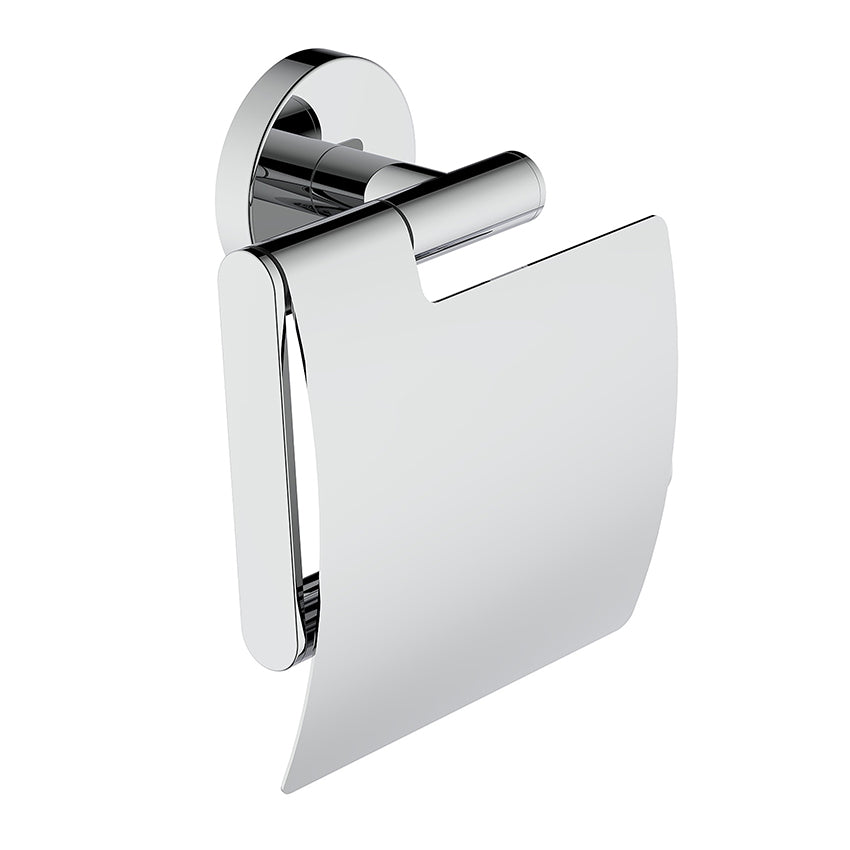 Eaualonzo toiletrolhouder met klep chroom