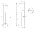 Eaualonzo toiletrolhouder met reserverolhouder vrijstaand gunmetal pvd