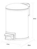 Eautobin pedaalemmer softclose 3 liter mat zwart