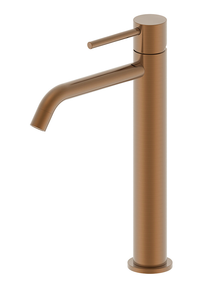 Eaustyle XL wastafelkraan hoog geborsteld brons koper PVD