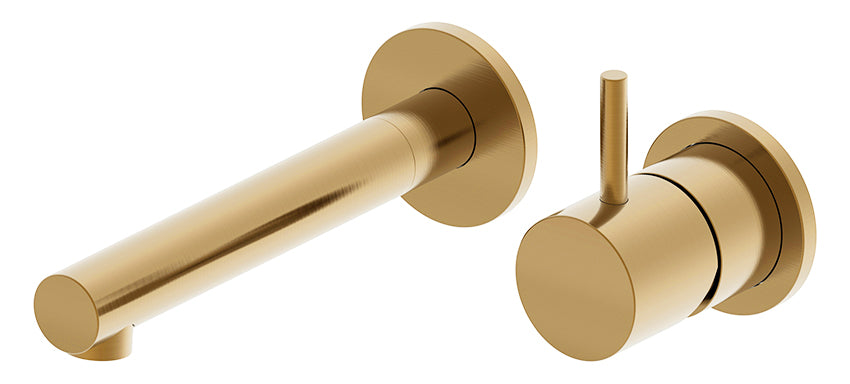 Eaustyle wastafelkraan inbouw geborsteld messing pvd
