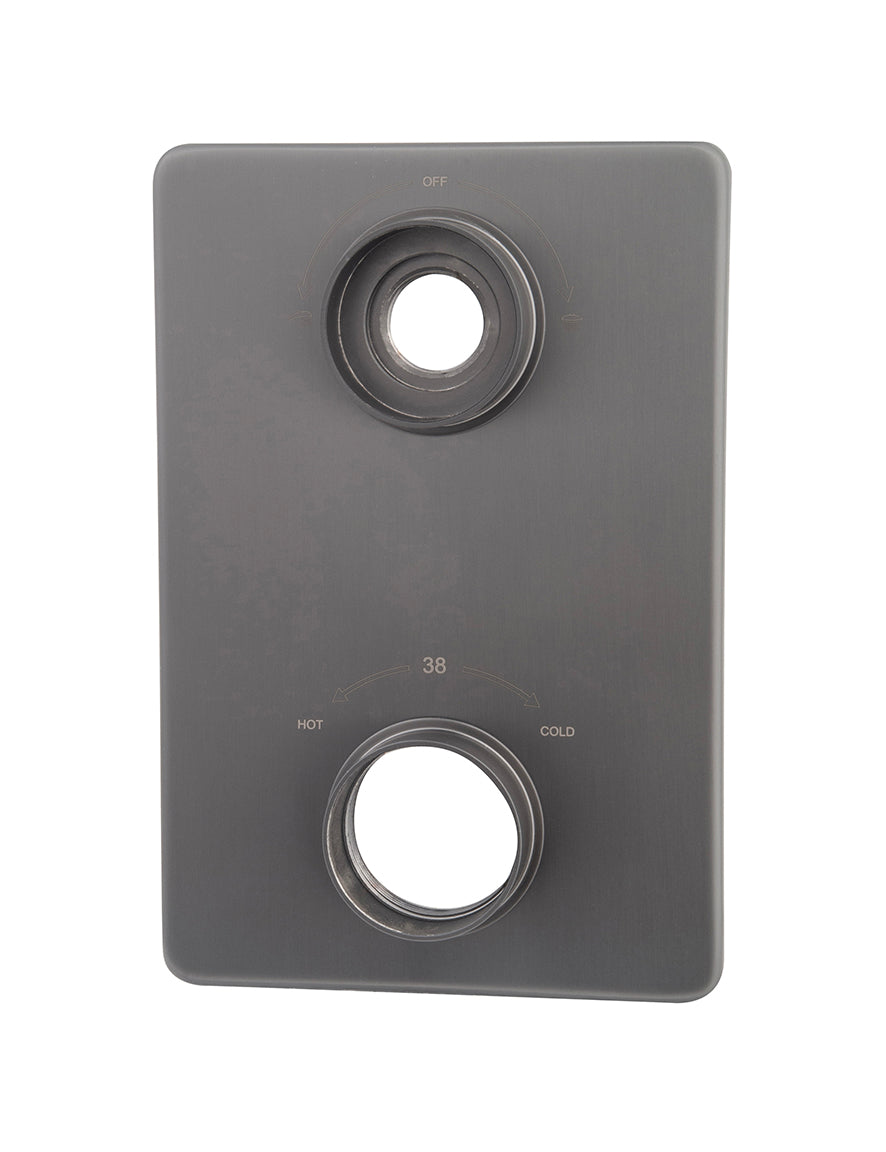 Eaucaral verlengset afbouwdeel 2 weg gunmetal PVD