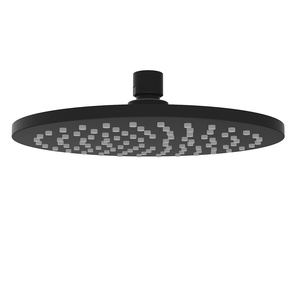 Eauunimatch hoofddouche rond 20 x 1,2 cm mat zwart