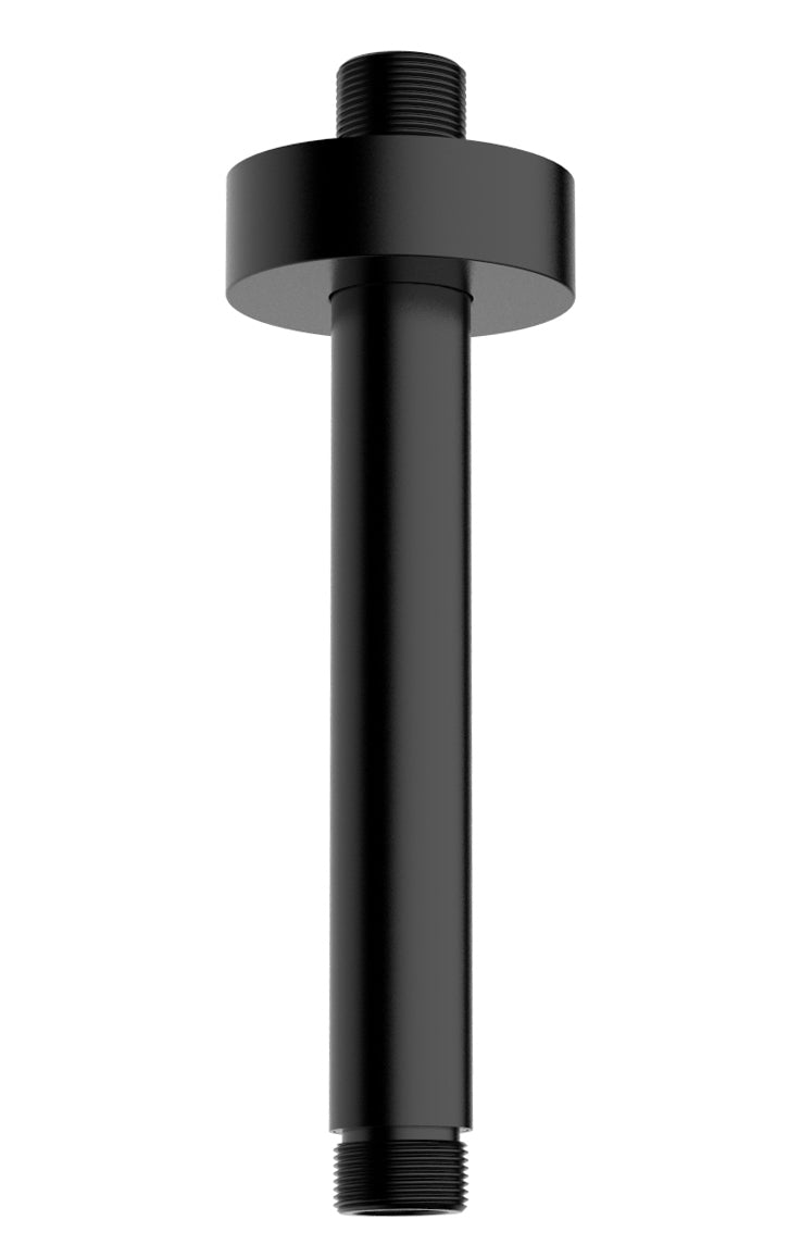 Eauunimatch douchearm met plafondbevestiging 30 cm mat zwart