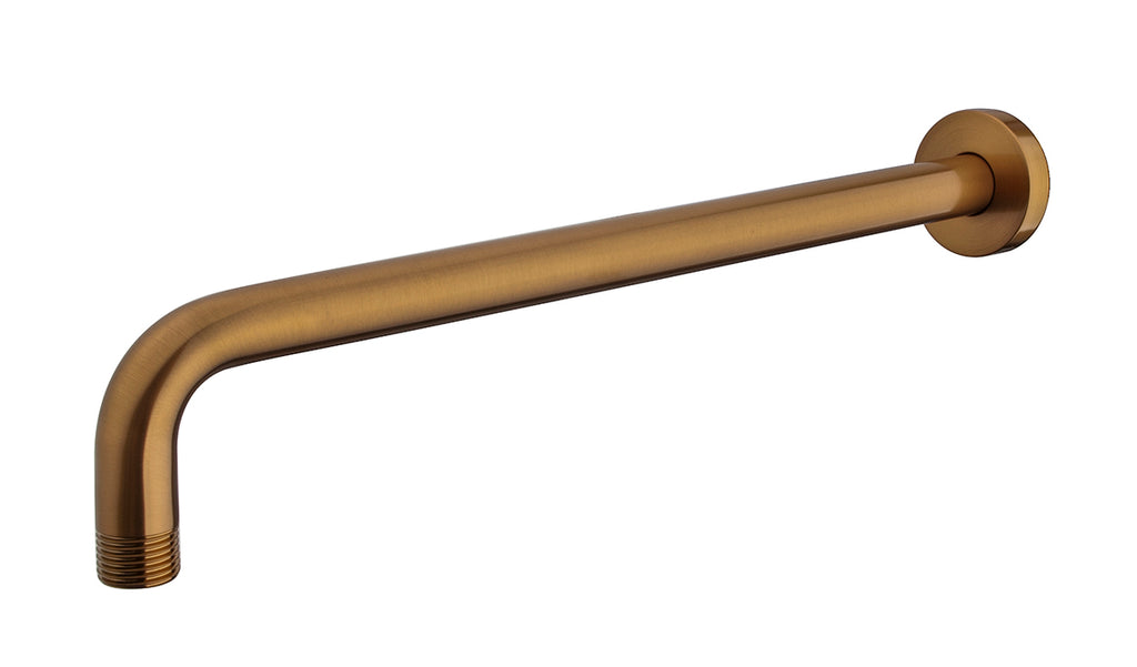 Eauunimatch douchearm met muurbevestiging 35 cm geborsteld brons koper pvd