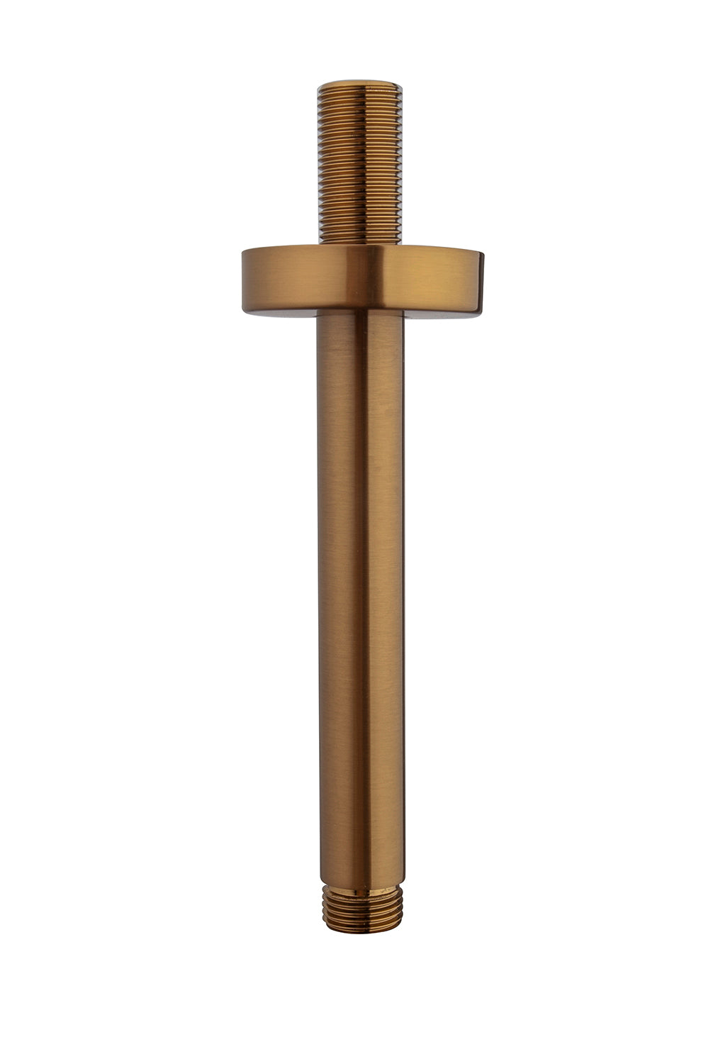 Eauunimatch douchearm met plafondbevestiging 15 cm geborsteld brons koper pvd