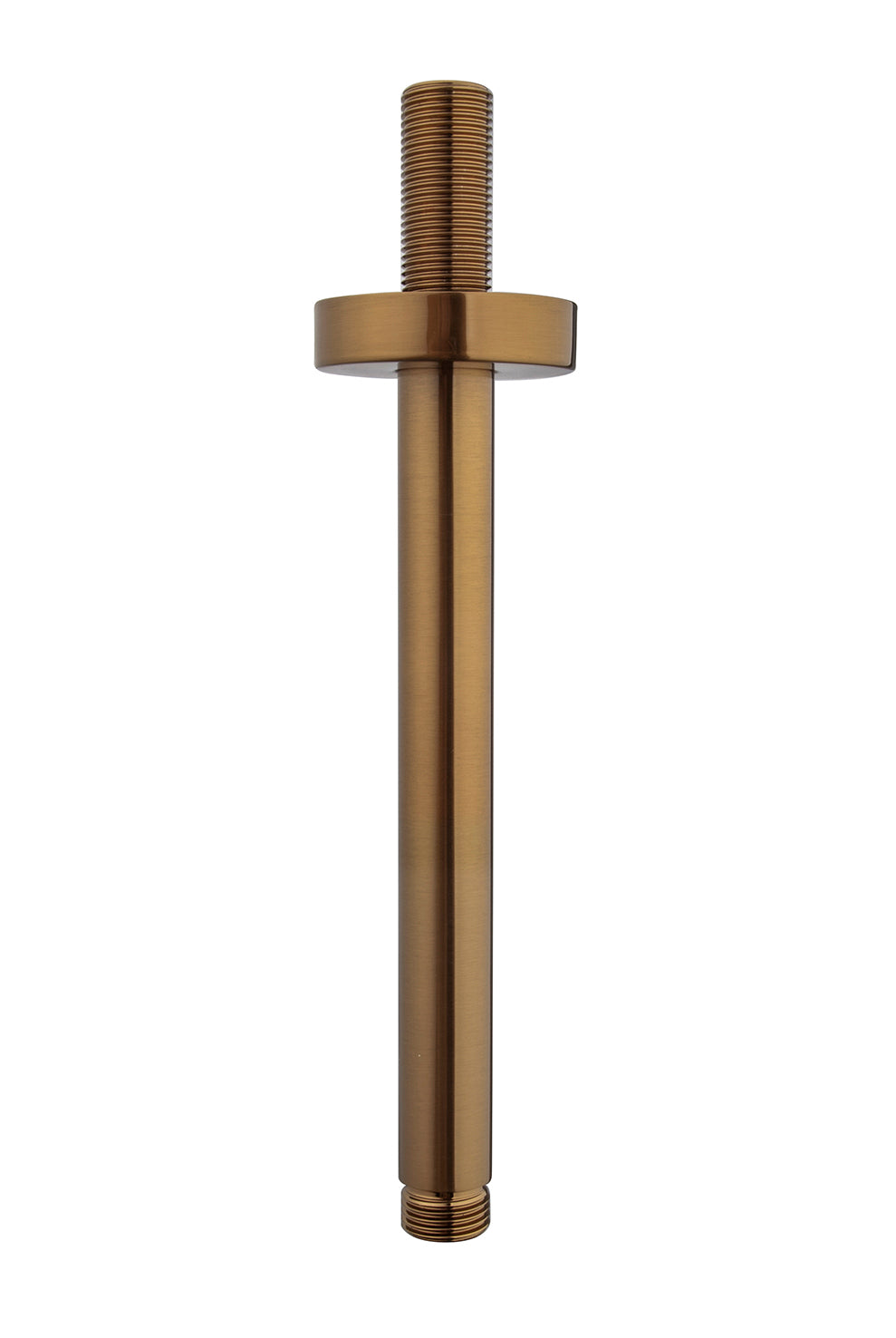 Eauunimatch douchearm met plafondbevestiging 20 cm geborsteld brons koper pvd