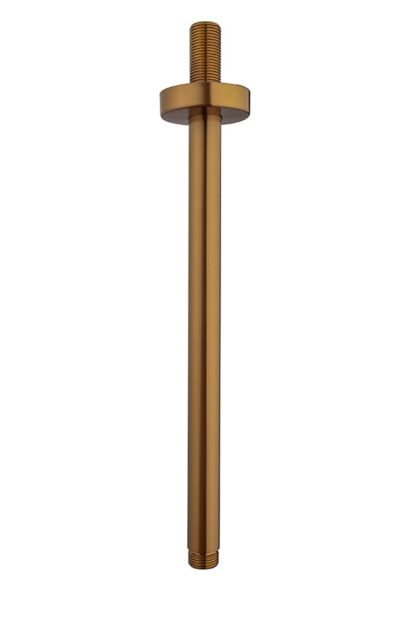 Eauunimatch douchearm met plafondbevestiging 30 cm geborsteld brons koper pvd