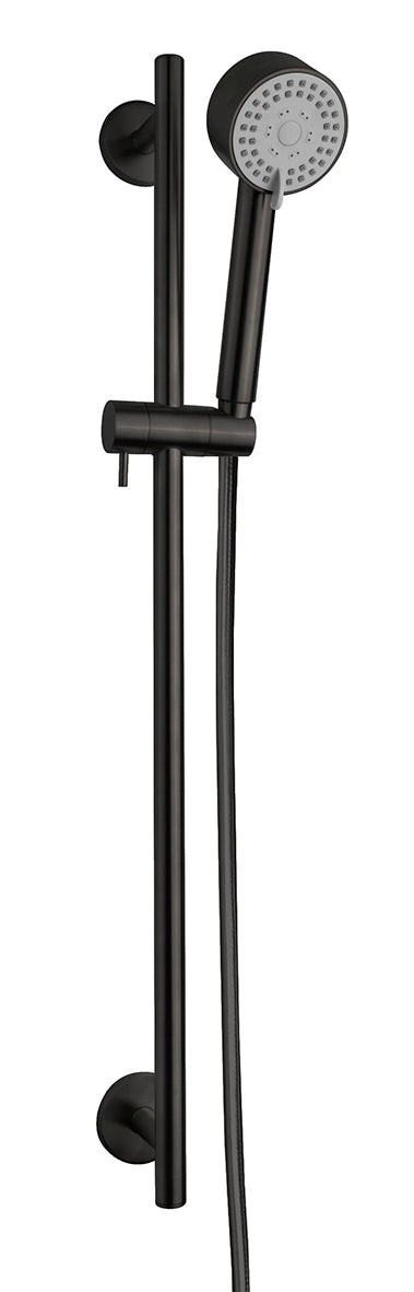 Eauunimatch cadans glijstangset compleet met handdouche 3 standen ø 8 cm mat zwart