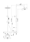 Eaucaral thermostatische regendoucheset opbouw geborsteld brons koper pvd