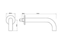 Eaucaral baduitloop rond 20 cm 1/2'' zwart