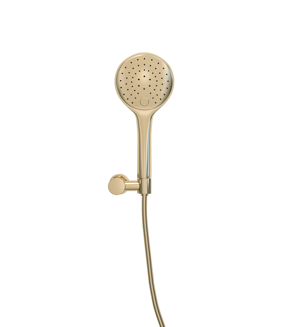 EauuniMatch handdoucheset met handdouche 3 standen Ã˜ 12 cm, doucheslang en wandhouder kantelbaar geborsteld messing