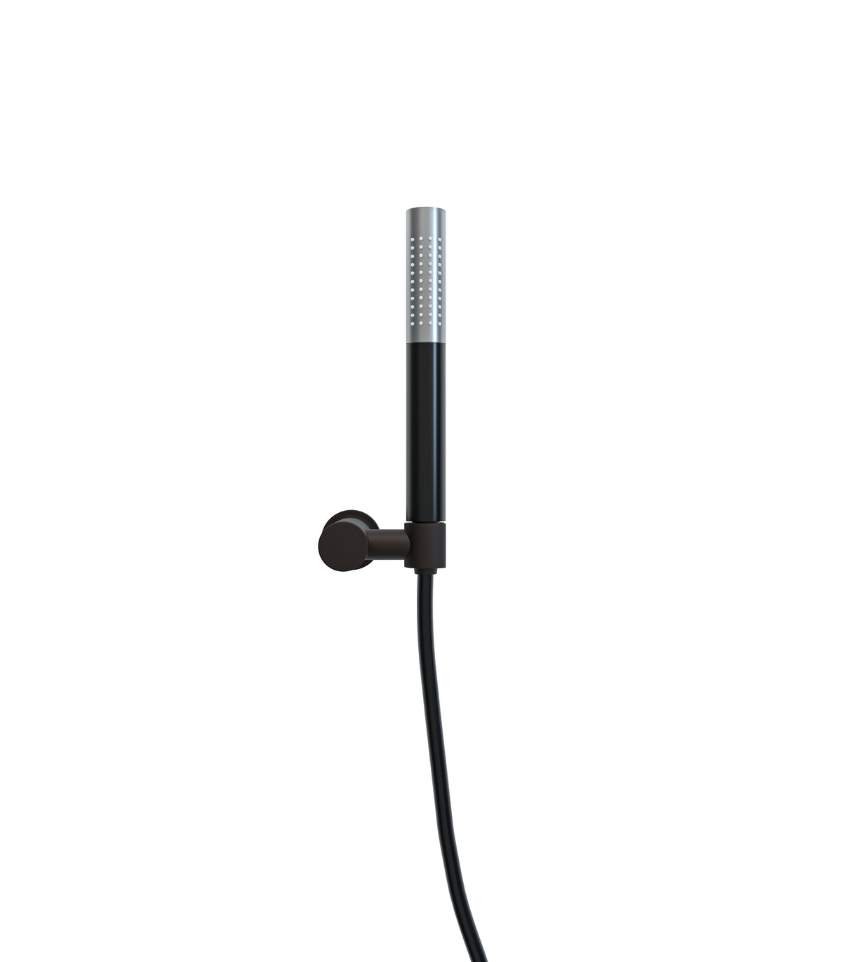 Eauunimatch handdoucheset met staafhanddouche 1 stand, doucheslang en wandhouder kantelbaar gunmetal/mat zwart