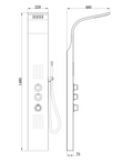 Eauerie thermostatische douchekolom 148x22 cm RVS