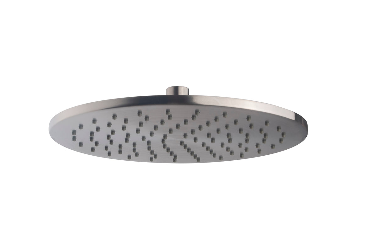 Eauunimatch hoofddouche rond 25 x 0,8 cm geborsteld staal pvd