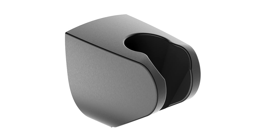 Eauunimatch wandhanddouchehouder kunststof gunmetal pvd