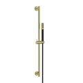 EauuniMatch glijstangset compleet met staafhanddouche 1 stand geborsteld messing/mat zwart