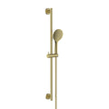 EauuniMatch glijstangset compleet met handdouche 3 standen Ã˜ 12 cm geborsteld messing