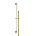 EauuniMatch glijstangset compleet met staafhanddouche 1 stand geborsteld messing